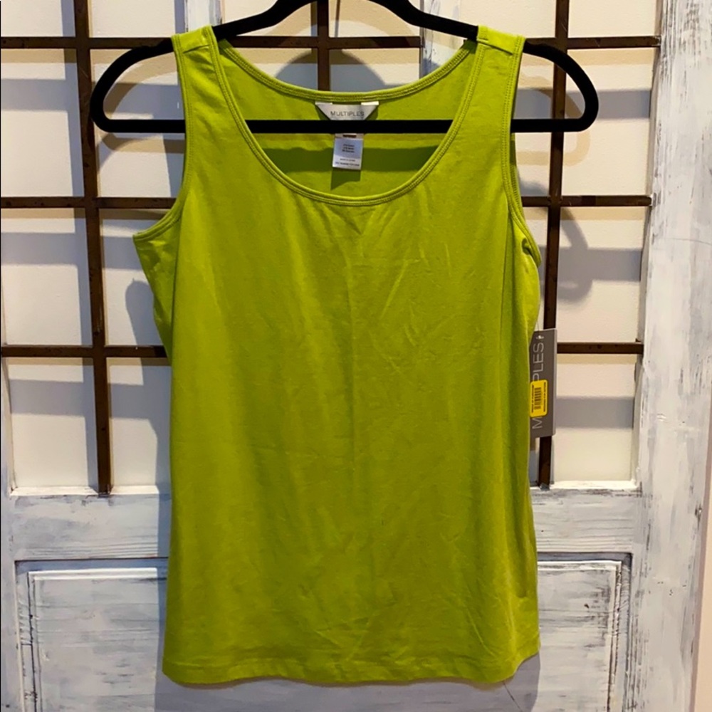 Green tank/ cotton, spandex sports top